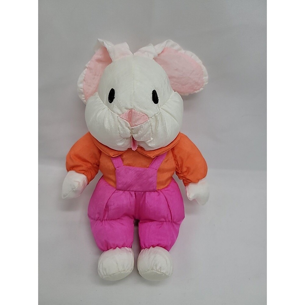 Vintage International Silver Co. BUNNY RABBIT Puffalump Stuffed Plush Toy 8"